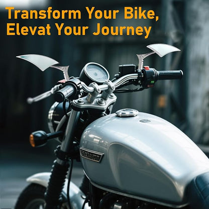 Sturdy Harley - Davidson Motorcycle Mirrors, Sporter Spear Blade Softail Rear View Side Mirrors for 1982-2018 2019 2020 Street Glide Scooter Cruiser Highway Riding and Urban Commuting (White)