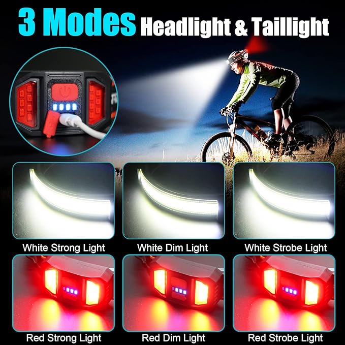 Headlamp Rechargeable, 3 Pack Bright LED Headlamps Wide Beam Head Lamp Headlight Flashlight with Red Tail Light 1200lm Lightweight Adjustable Waterproof for Biking Running Fishing Camping