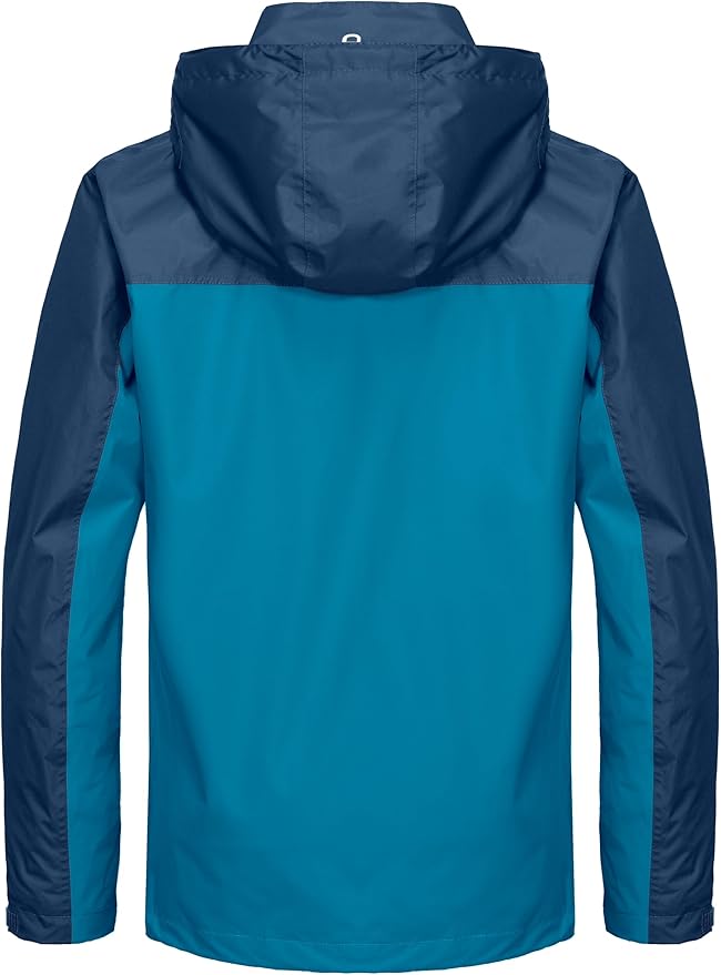 Little Donkey Andy Men's Waterproof Rain Jacket Outdoor Lightweight Rain Shell Coat for Hiking,Golf,Travel