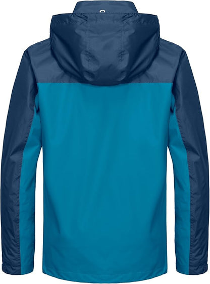 Little Donkey Andy Men's Waterproof Rain Jacket Outdoor Lightweight Rain Shell Coat for Hiking,Golf,Travel