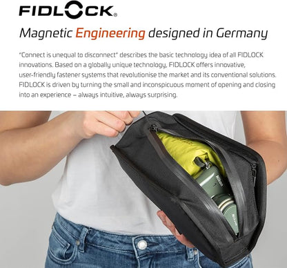FIDLOCK Twist Essential Bag with Bike Base | Optimized for Bike’s Frame Triangle | Splash-Proof Material Closure | Additional Compartments Inside and Outside | Green | Large