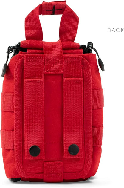 My Medic - TFAK - Ifak Trauma Kit with Tourniquet - HSA/FSA Approved - Over 35 Essential Life Saving First Aid Items for Car or Travel - Red