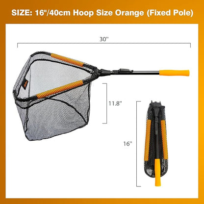 Floating Fishing Landing Net - Foldable for Freshwater or Saltwater - Folding and Fly Fishing