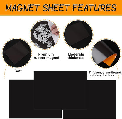 40 PCS Stamp and Die Storage Bag and Rubber Magnetic Sheets, Die Storage Set for Storage Die Cutting, DIY Scrapbooking