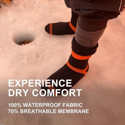 DexShell Waterproof Socks for Men & Women - Mid Calf Boot Sock, Warm for Hiking Camping in Extreme Cold Wet Weather