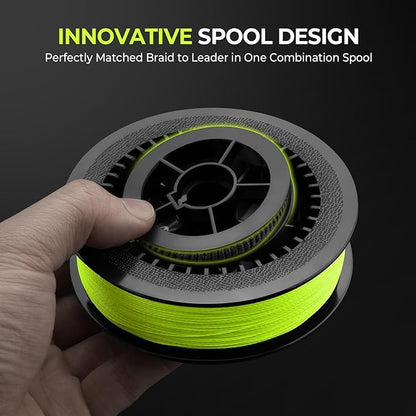 KastKing Destron Braided Fishing Line, Highly Abrasion Resistant, Improved Knot Strength, Ultra-Thin Diameter Superline, Zero Stretch & Memory, CFT “Color Fast Technology”, 75% Thinner Than Mono