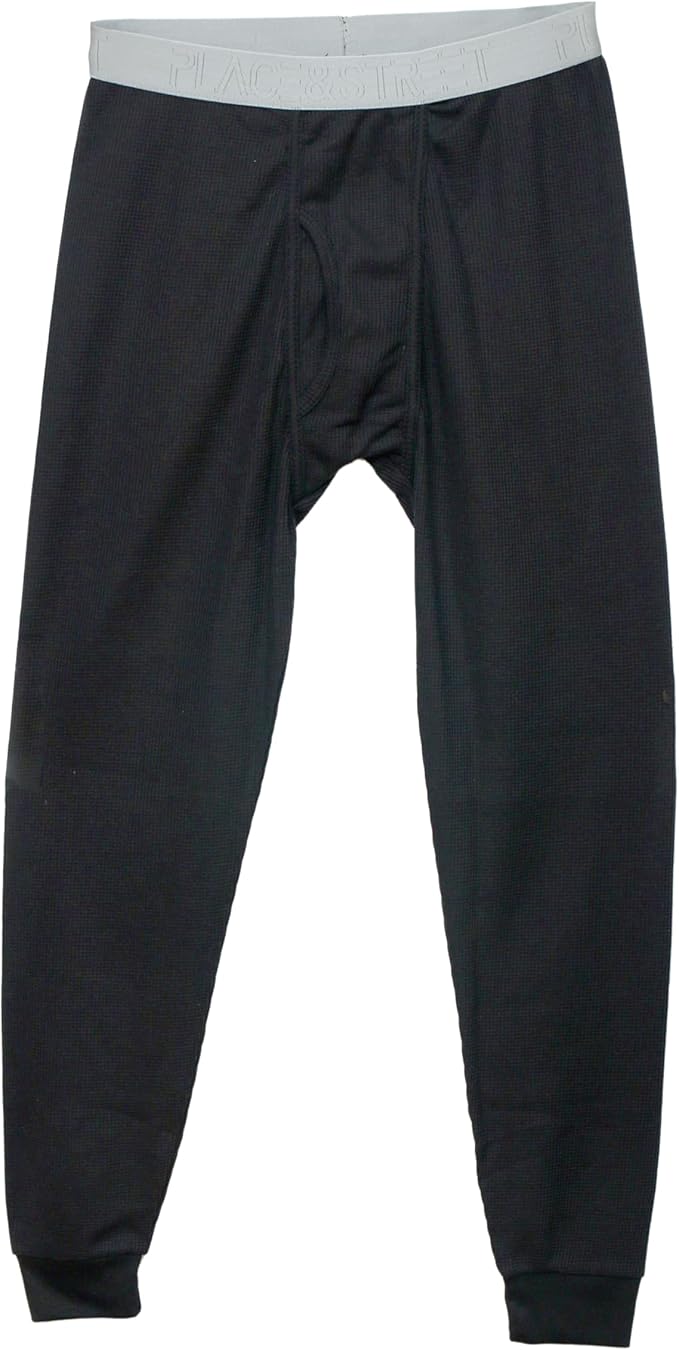 Thermal Underwear Pants for Men Long Johns Cotton Blend Base Layer Waffle Knit Bottoms Classic Cold Weather
