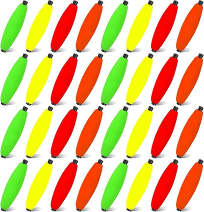 YOTO Peg Floats for Catfish Crappie,Foam Cigar Slip Fishing Corks Bobbers for Santee Rig