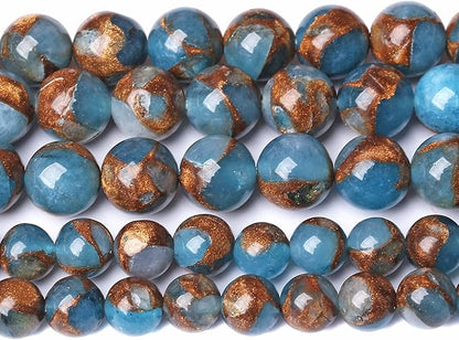 12MM 30PCS Lake Blue Cloisonne Craft Spacer Loose Beads for Jewelry Making DIY Bracelet