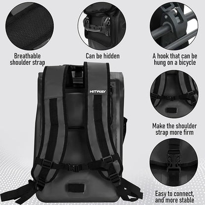 HITWAY 3 in 1 Bike Bag Waterproof Bike Pannier Bag 29L Large Capacity Bike Rack Bag Professional Cycling Accessories for Bicycles