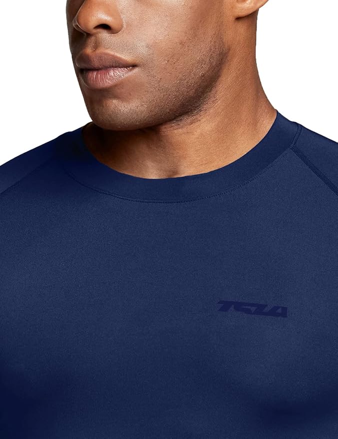 TSLA Men's Thermal Long Sleeve Compression Shirts, Athletic Base Layer Top, Winter Gear Running T-Shirt