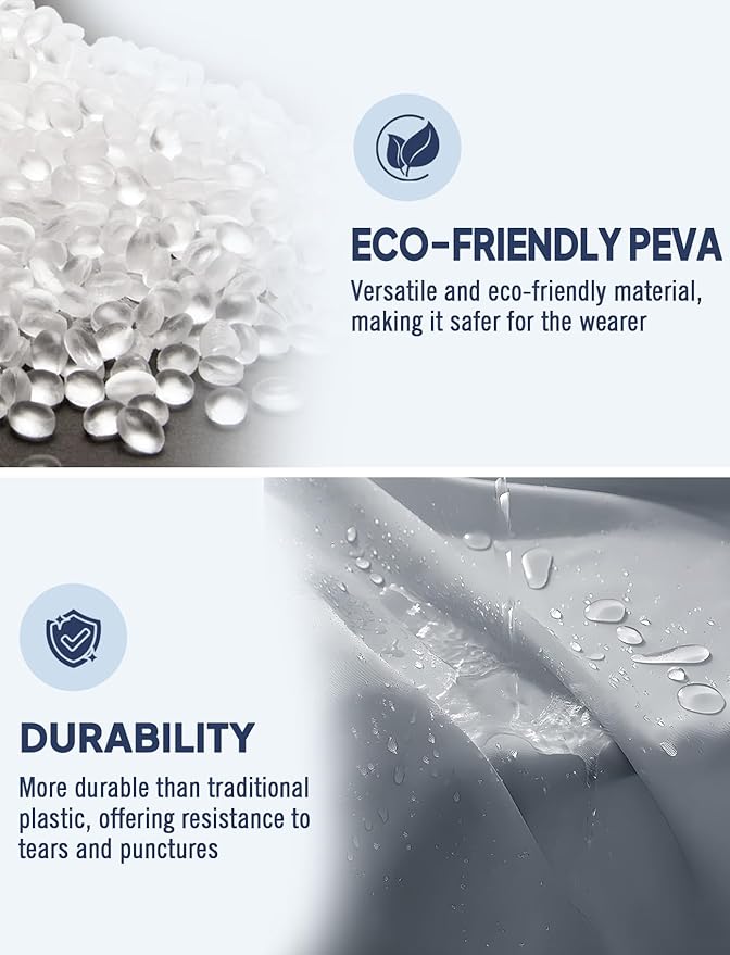 ANYOO Rain Ponchos for Adults Lightweight Reusable Raincoats for Men Women Emergency Rain Jacket with Hood 2 Pack