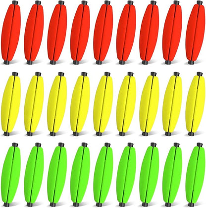 YOTO Peg Floats Slotted丨Fishing Floats for Catfish丨Fishing Cigar Foam Bobber for Santee Rig丨1.5in，2in，2.5in，3in