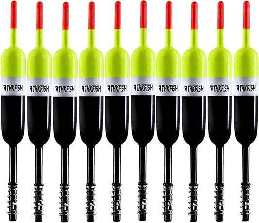 THKFISH Fishing Bobbers Fishing Floats and Bobbers Slip Bobbers for Fishing Balsa Floats Crappie Fishing Bobbers Fixed Bobber (1.5"X0.59"X5.4") (2.5"X0.59"X5.4")