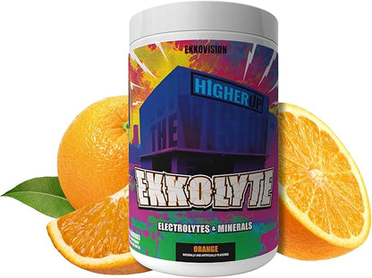 Ekkovision Ekkolyte Electrolytes & Minerals Powder, 50 MG Vitamin C & 155 MG Magnesium for Hydration Support, Essential Electrolytes for Women & Men, Orange Flavored Electrolyte Mix, 120 Servings