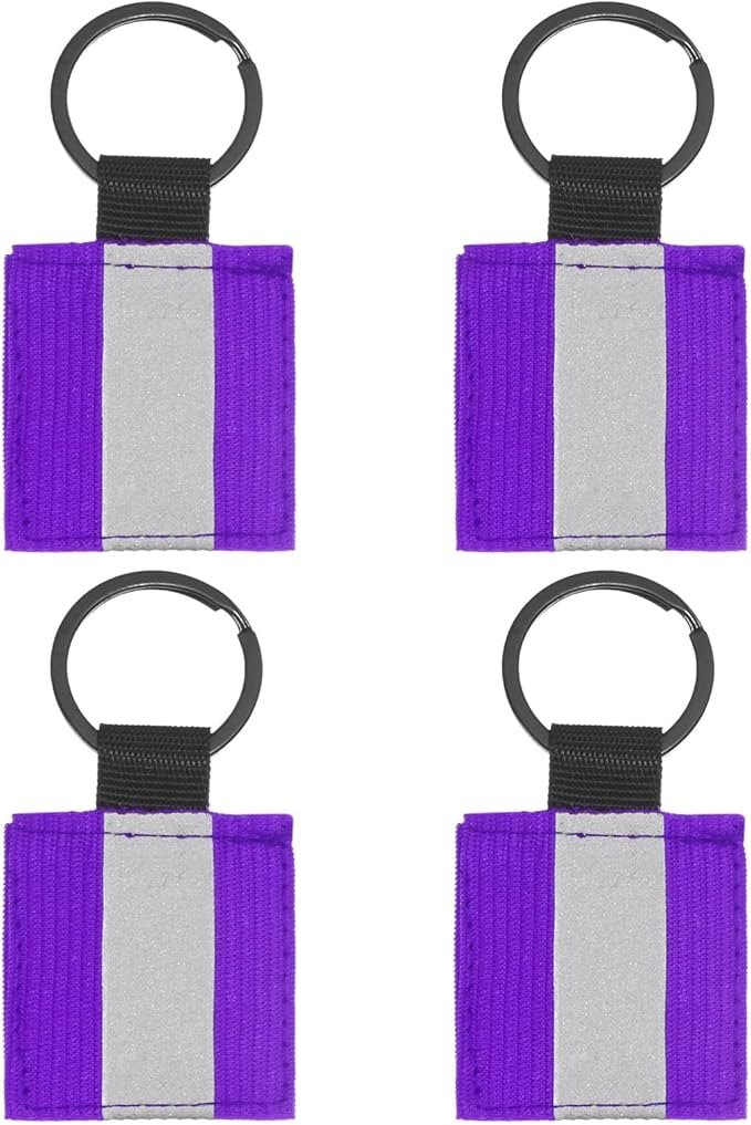 Safety Reflector Pendant, Fabric Reflective Safety Keychain Gear for Backpack & Running & Cycling