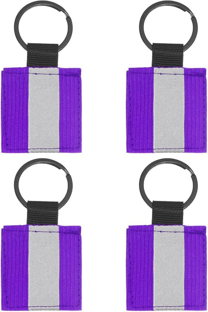 Safety Reflector Pendant, Fabric Reflective Safety Keychain Gear for Backpack & Running & Cycling