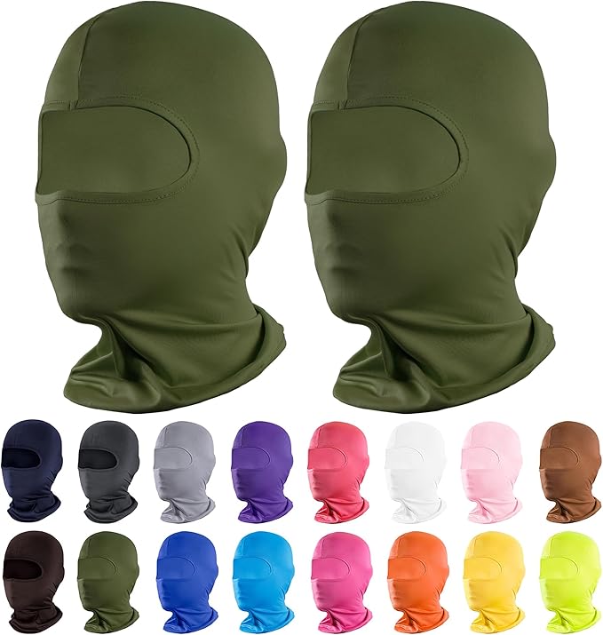 Pukavt 2 Pack 3 Hole Winter Knitted Mask, Full Face Cover Ski Mask Warm Balaclava for Skiing, Motorcycle, Snowboard