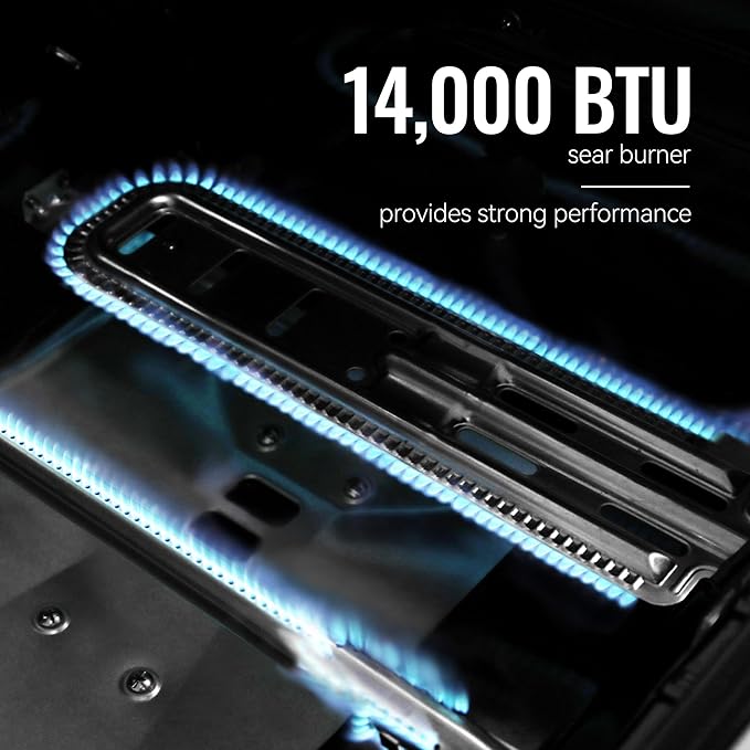 Royal Gourmet 5-Burner Propane Gas Grill with Side Burner, Stainless Steel Barbeque Grills, Silver, GA5404S