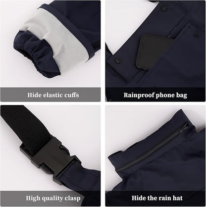 Rain Suit For Men & Women Waterproof Heavy Duty Rain Gear Reflective Jacket for Fishing Outdoor Work Raincoats