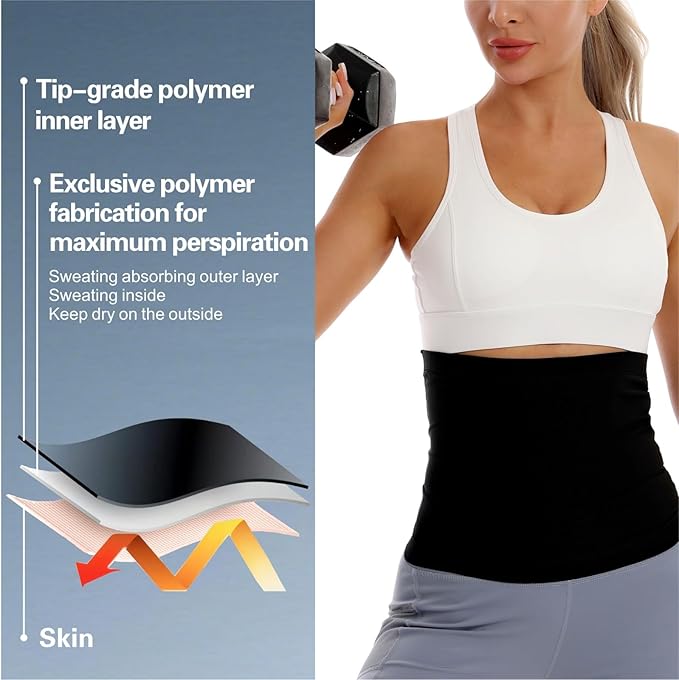 Sauna Suit Waist Trainer for Women,Sweat Waist Trimmer Belt Heat Trapping Weight Loss Shapewear for Women Belly Fat