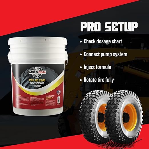 PRO HD 2500 - Our Workhorse Industrial Grade Tire Sealant Designed for Heavy Industrial and Agricultural Use, 5-Gallon Pail