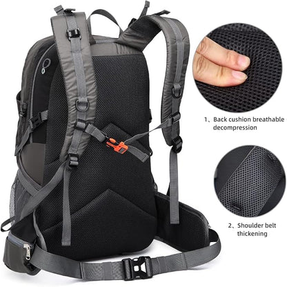 SPEEDPARK Hiking Backpack 40L Waterproof Hiking Daypack with Rain Cover, Outdoor Trekking Travel Backpacks for Men Women