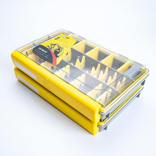 Deluxe Fishing Tackle Box, Waterproof 3600 & 3700 Terminal Tackle Trays, Organizer Includes 2 Type Dividers, Multi-purpose and All-in-one Tackle Storage (3600-3 all-in-one 2 pack)