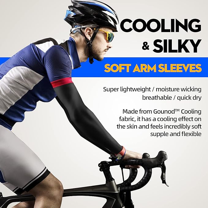 GOUNOD Arm Sleeves for Men Women,Compression Sleeves to Cover Arms for Men Working,Sun Sleeves for Men UV Protection