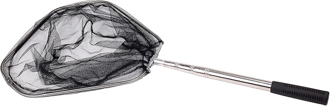 RESTCLOUD Fishing Landing Net with Telescoping Pole Handle, Fishing net Freshwater for Kids Men Women, Extend to 40-63 Inches
