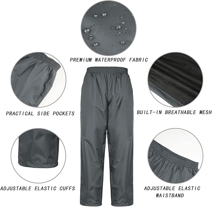 Rain Suits for Men Women Waterproof Lightweight Hooded Breathable Rain Gear Raincoat for Fishing Hiking Cycling