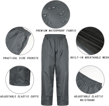 Rain Suits for Men Women Waterproof Lightweight Hooded Breathable Rain Gear Raincoat for Fishing Hiking Cycling