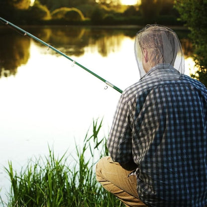 Anvin Mosquito Head Mesh Nets Gnat Face Netting for No See Ums Insects Bugs Gnats Biting Midges from Any Outdoor Activities, Works Over Most Hats Comes with Free Stock Pouches (3pcs, Grey)