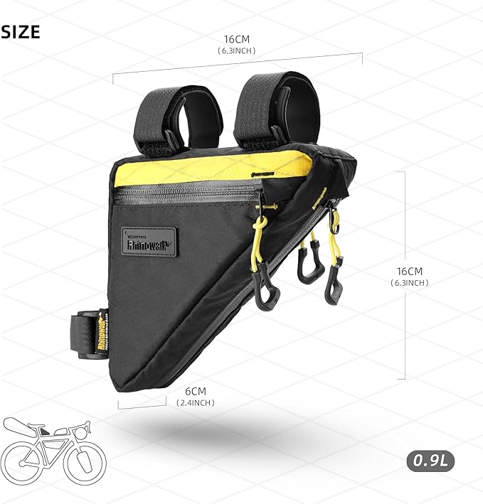 Rhinowalk Bike Frame Bag Waterproof Bike Triangle Bag Bicycle Pouch Under Tube Bag Professional Cycling Accessories