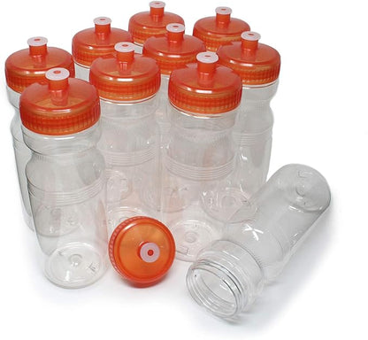 Rolling Sands 24 Ounce BPA-Free Plastic Water Bottles, Set of 10, Made in USA