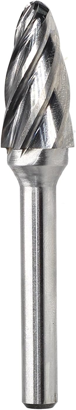 Carbide Burr - SF5-NF Aluma-Cut Carbide Rotary Burr Bits File for Aluminum 1/4 Inch Shank Die Grinders, 1/2 Inch Head Diameter, 1 inch Flute length, Tree Shape Radius End, 1pcs