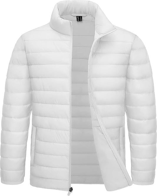TACVASEN Men's Lightweight Puffer Jacket Winter Quilted Puffy Jackets Warm Water-Resistant Windproof Insulated Coats