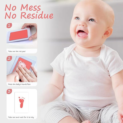 Inkless Baby Hand and Footprint Kit,Clean Touch Ink Pad for Baby Footprint Kit,No Mess Dog Paw Print Kit,DIY Footprint Ink for Baby Keepsake Gifts for Boys and Girls