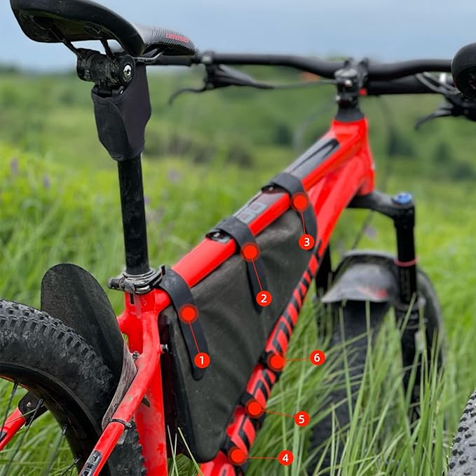 ROCKBROS 4L Bike Bicycle Frame Bag Waterproof Bikepacking Bike Bag Triangle Frame Bag Large Bike Storage Bag Under Frame
