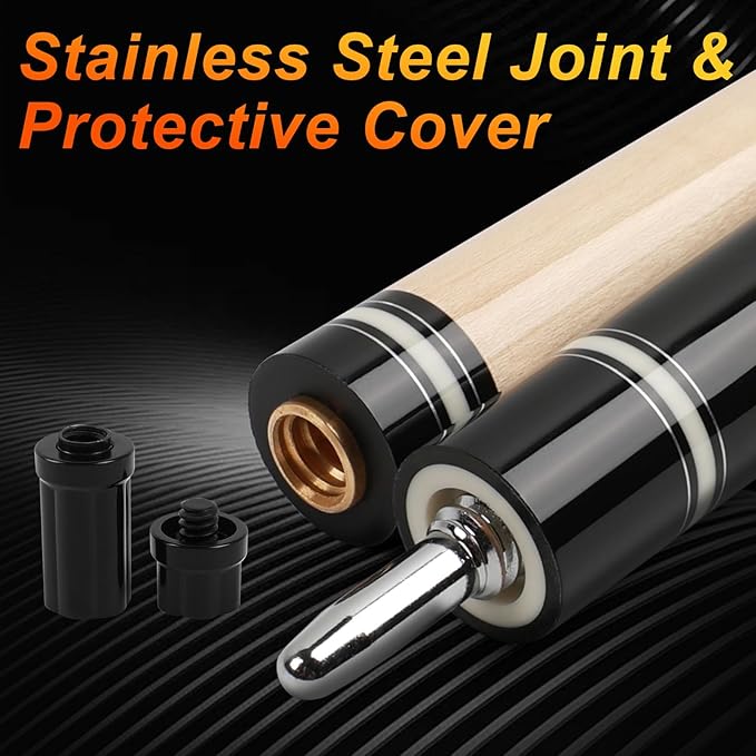 IIQ Pool Cue Stick: 3 in 1 Unique Billiard Pool Cue Pioneer Sticks with 2 Weight Increasing Screws Extension Rod, Cool Bag, Joints Protectors