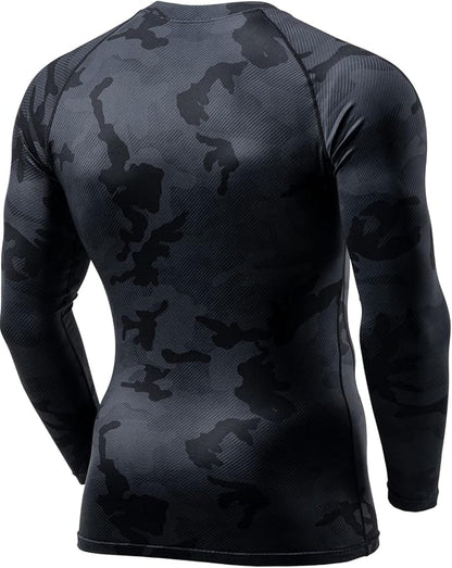 TSLA Men's Thermal Long Sleeve Compression Shirts, Athletic Base Layer Top, Winter Gear Running T-Shirt