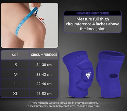 RDX Knee Pads for Work, Oeko TEX Certified, Anti-Slip Protective Thick Padded Foam Pad, Collision Avoidance Sleeves Pair, MMA Muay Thai Grappling Volleyball Football Wrestling Gardening.