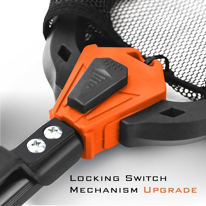 YVLEEN Floating Fishing Net Fish Landing Net - Upgraded Design Foldable & Lightweight Freshwater Fishing Landing Net, Ultra-Thin Rubber Fish Net Easy Catch and Release, Fishing Gifts for Men