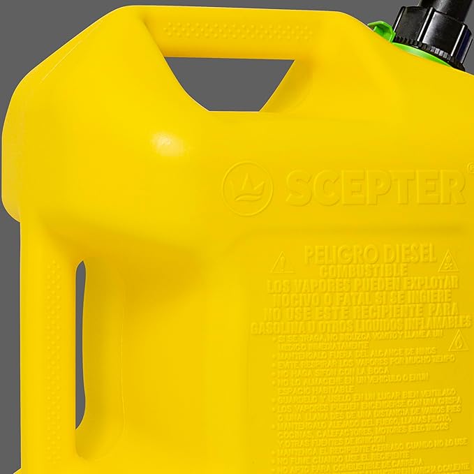 Scepter FSCD552 Fuel Container with Spill Proof SmartControl Spout, Yellow Diesel Can, 5 Gallon (Pack of 4)