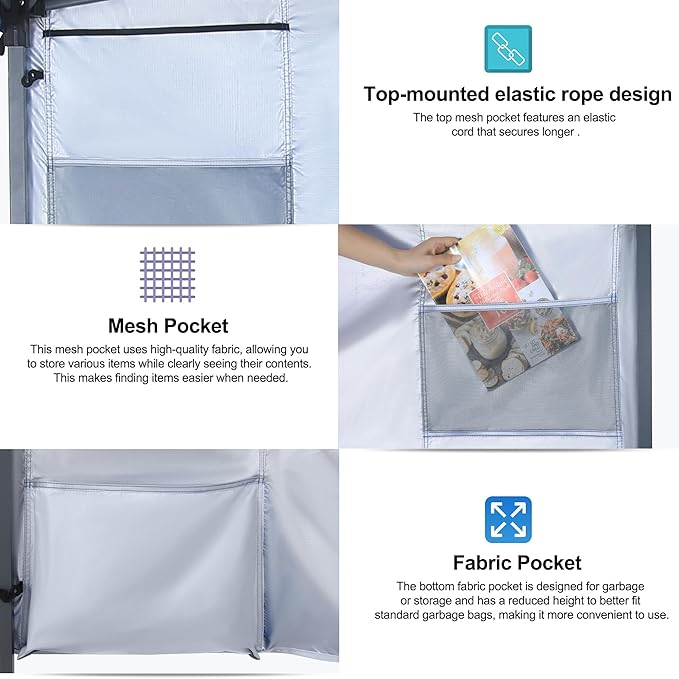 ABCCANOPY Pop Up Canopy with Sidewall,10x10 Outdoor Canopy Tent with Storage Sidewall for Commercial Events with 4 Weights (American Flag)