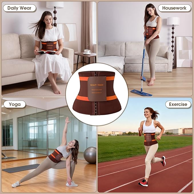 SCULPT TOUCH Waist Trainer for Women,Adjustable Tummy Control Belt for Postpartum Support, Workout, Shaping & Daily Wear