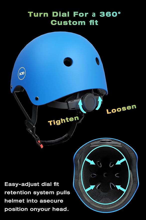 XJD Kids Bike Helmet,Multi-Sport Protective Gear Set for 3-5-8-14 Years Boys Girls with Knee and Elbow Pads Wrist Guards fit Roller Skates,Cycling,Skateboarding,Christmas Birthday Gifts for Kids