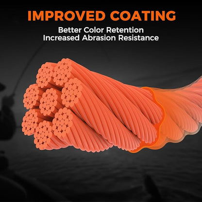 KastKing Destron Braided Fishing Line, Highly Abrasion Resistant, Improved Knot Strength, Ultra-Thin Diameter Superline, Zero Stretch & Memory, CFT “Color Fast Technology”, 75% Thinner Than Mono