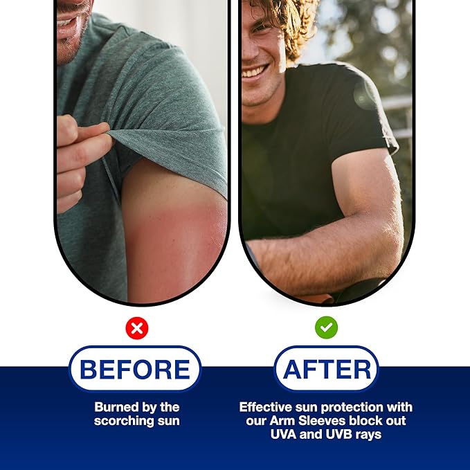 ARMORAY Arm Sleeves for Men or Women - Tattoo Cover Up - Cooling Sports Sleeve for Basketball Golf Football