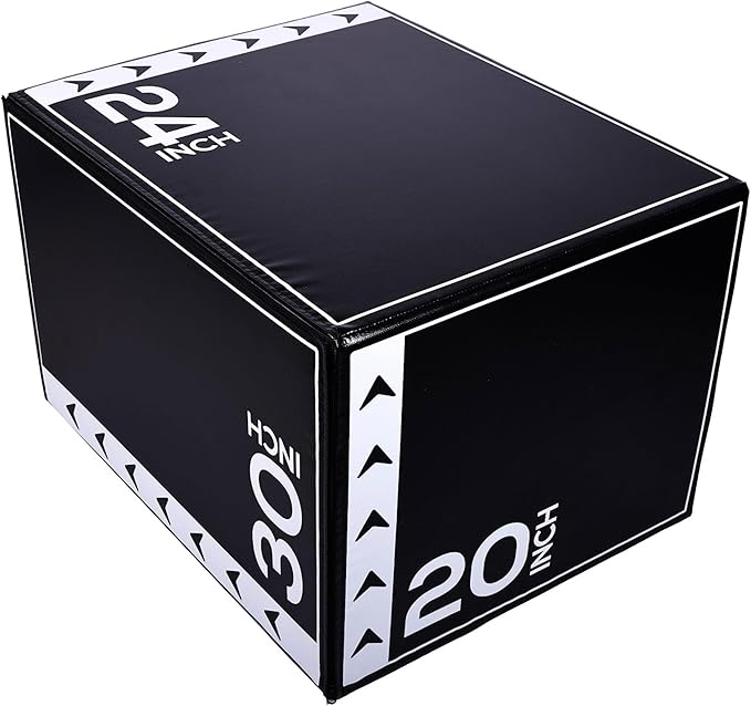 BalanceFrom 3-in-1 Foam Plyometric Jump Box for Home Gym with Multiple Height Options – Versatile Plyo with Non-Slip Surface for Strength, HIIT, Step-Ups, and Agility Training